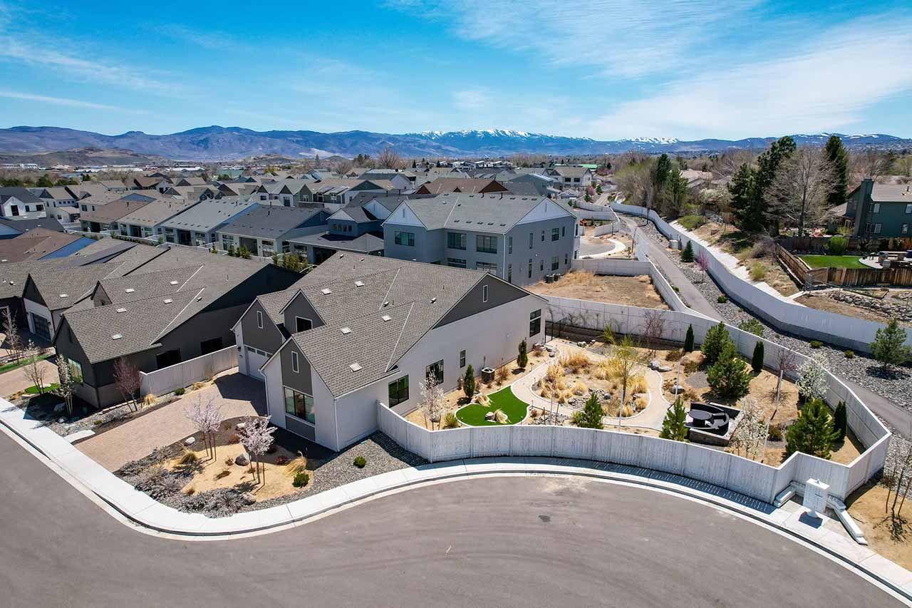 reno nv home aerial mountains